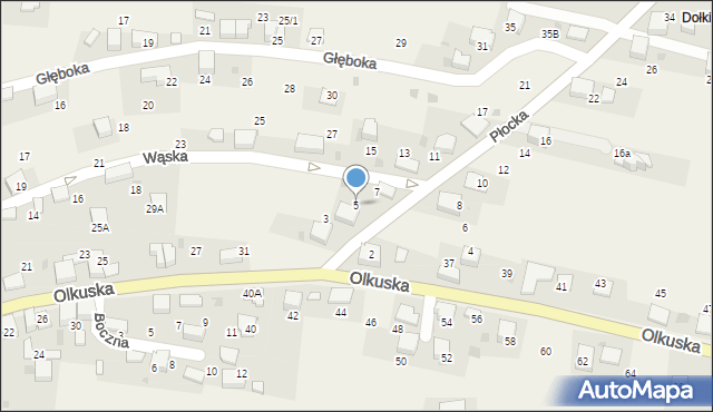 Myślachowice, Płocka, 5, mapa Myślachowice