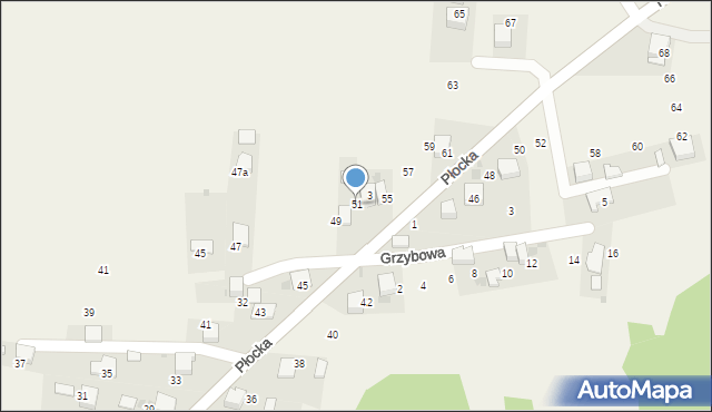 Myślachowice, Płocka, 51, mapa Myślachowice