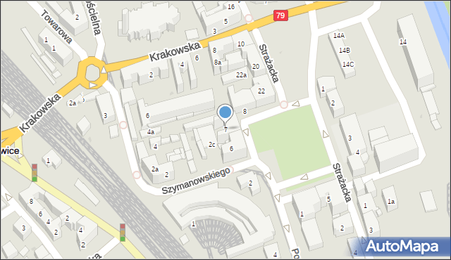 Mysłowice, Plac Wolności, 7, mapa Mysłowice