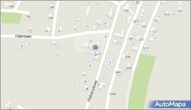 Mysłowice, Plebiscytowa, 10, mapa Mysłowice