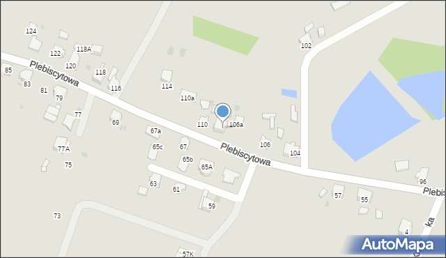 Mysłowice, Plebiscytowa, 108, mapa Mysłowice