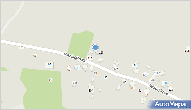 Mysłowice, Plebiscytowa, 130, mapa Mysłowice