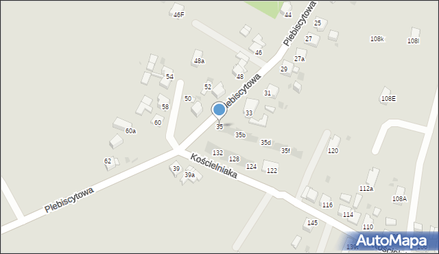 Mysłowice, Plebiscytowa, 35, mapa Mysłowice