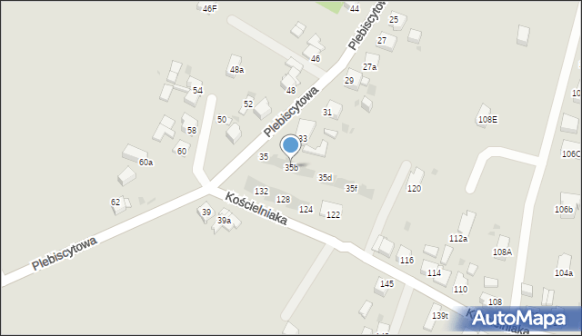 Mysłowice, Plebiscytowa, 35b, mapa Mysłowice