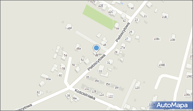 Mysłowice, Plebiscytowa, 48, mapa Mysłowice