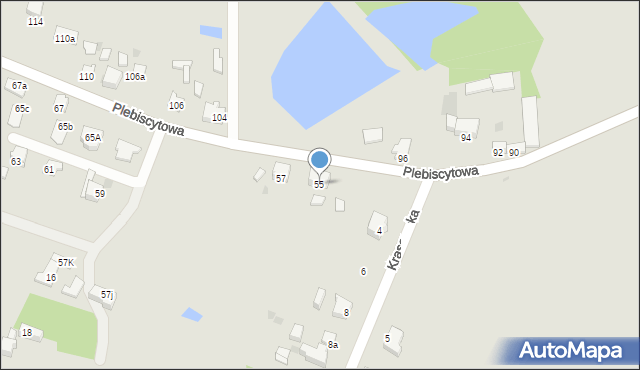 Mysłowice, Plebiscytowa, 55, mapa Mysłowice