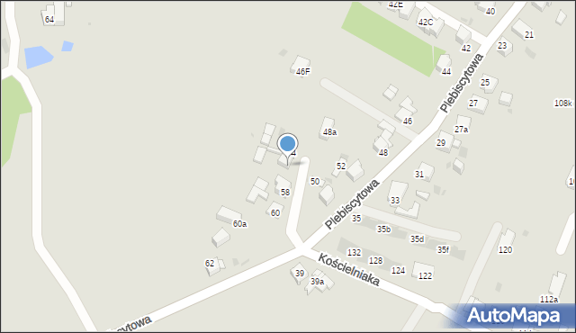 Mysłowice, Plebiscytowa, 56, mapa Mysłowice