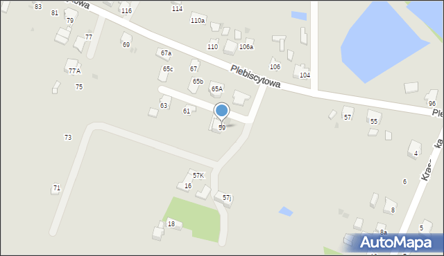 Mysłowice, Plebiscytowa, 59, mapa Mysłowice