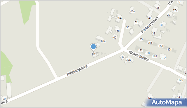 Mysłowice, Plebiscytowa, 62, mapa Mysłowice