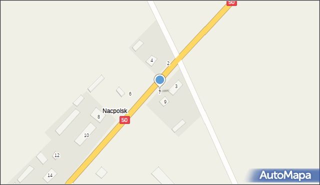 Nacpolsk, Płońska, 7, mapa Nacpolsk