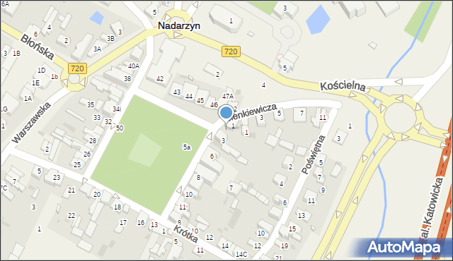 Nadarzyn, Plac Poniatowskiego, 2, mapa Nadarzyn