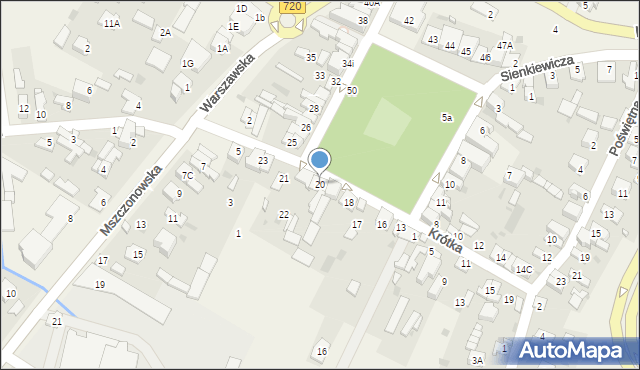 Nadarzyn, Plac Poniatowskiego, 20, mapa Nadarzyn