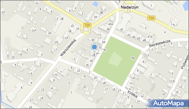 Nadarzyn, Plac Poniatowskiego, 29, mapa Nadarzyn