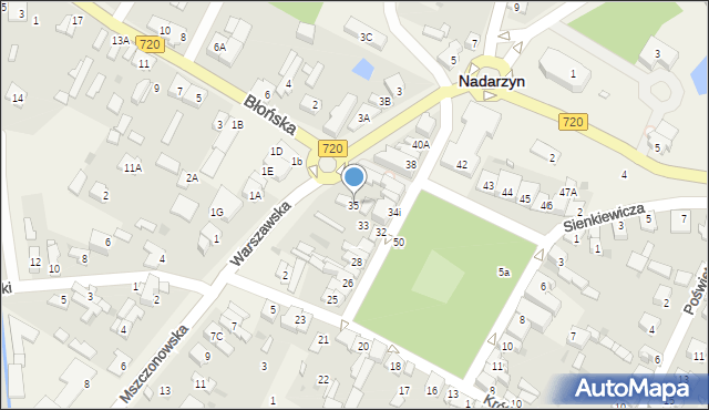 Nadarzyn, Plac Poniatowskiego, 35, mapa Nadarzyn