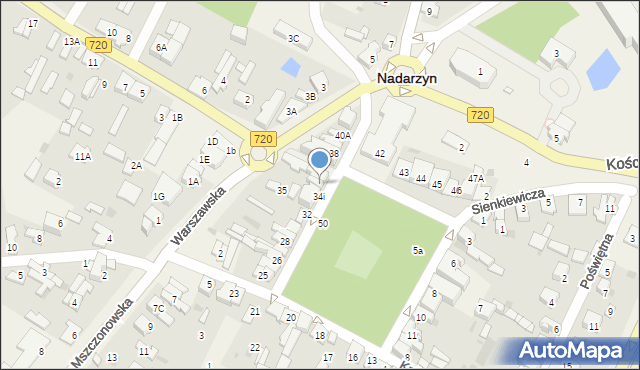 Nadarzyn, Plac Poniatowskiego, 37, mapa Nadarzyn