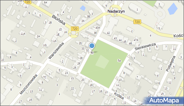 Nadarzyn, Plac Poniatowskiego, 50, mapa Nadarzyn