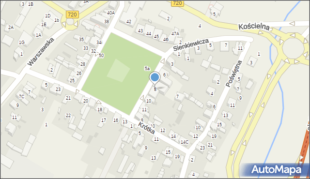 Nadarzyn, Plac Poniatowskiego, 8, mapa Nadarzyn