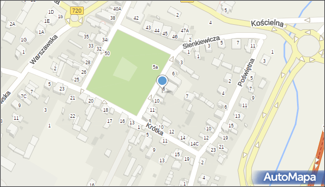 Nadarzyn, Plac Poniatowskiego, 9, mapa Nadarzyn