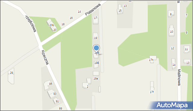 Nadma, Platanowa, 19C, mapa Nadma