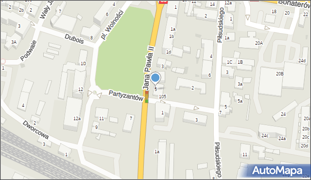 Namysłów, Plac Wolności, 5, mapa Namysłów