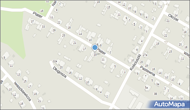 Namysłów, Plater Emilii, 13, mapa Namysłów