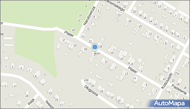Namysłów, Plater Emilii, 25, mapa Namysłów