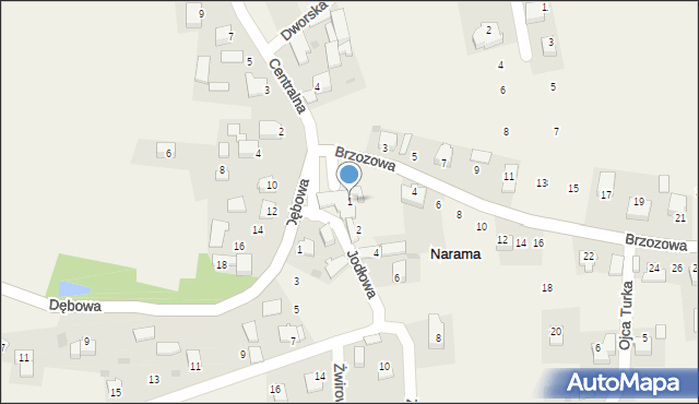 Narama, Plac Naramskiego Andrzeja, 1, mapa Narama