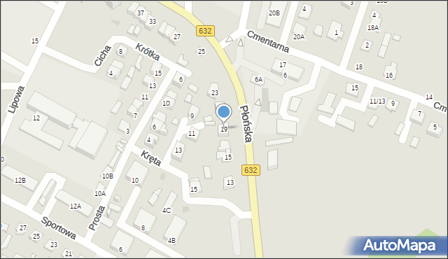 Nasielsk, Płońska, 19, mapa Nasielsk