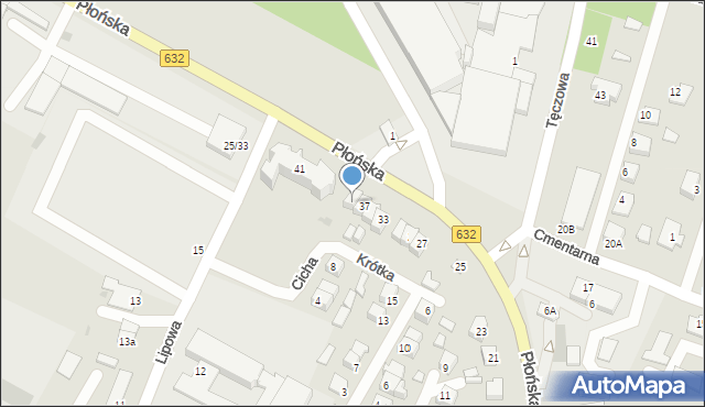Nasielsk, Płońska, 39, mapa Nasielsk