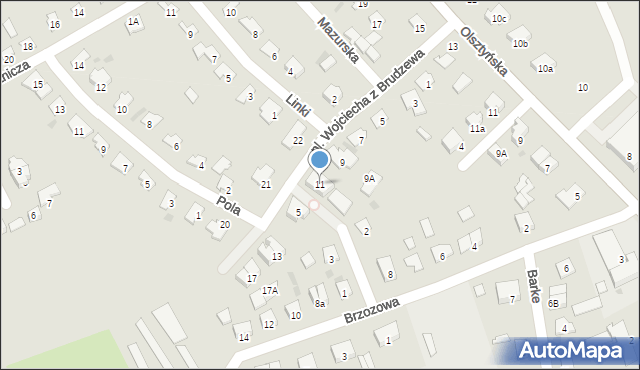 Nidzica, Plac Wojciecha z Brudzewa, 11, mapa Nidzica