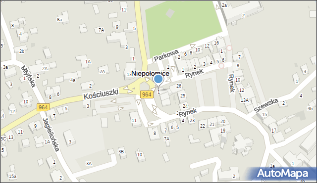 Niepołomice, Plac Zwycięstwa, 1, mapa Niepołomice