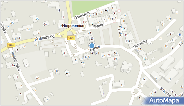 Niepołomice, Plac Zwycięstwa, 4, mapa Niepołomice