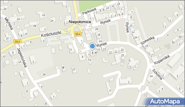 Niepołomice, Plac Zwycięstwa, 6, mapa Niepołomice