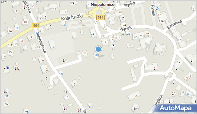 Niepołomice, Plac Zwycięstwa, 9, mapa Niepołomice