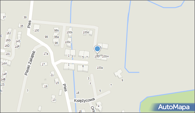 Niepołomice, Ples, 100l, mapa Niepołomice