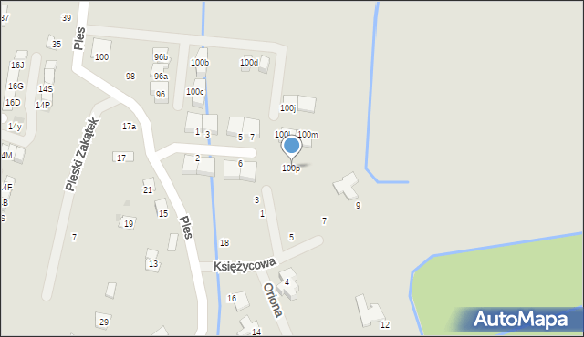 Niepołomice, Ples, 100p, mapa Niepołomice