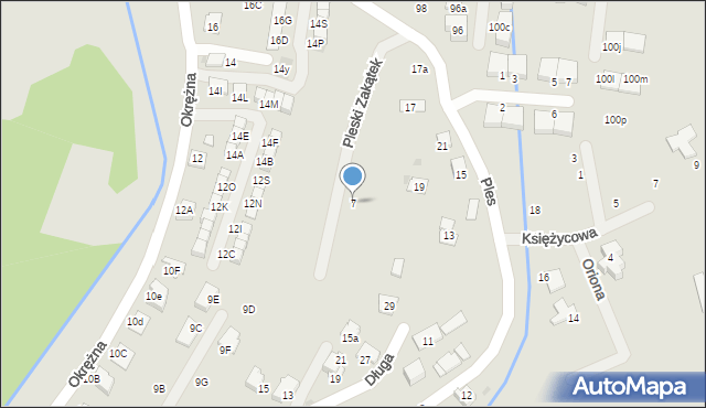 Niepołomice, Pleski Zakątek, 7, mapa Niepołomice