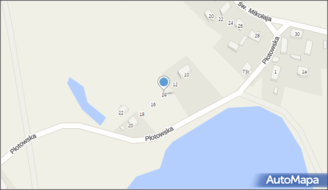 Niezabyszewo, Płotowska, 14, mapa Niezabyszewo