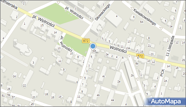 Nisko, Plac Wolności, 4, mapa Nisko