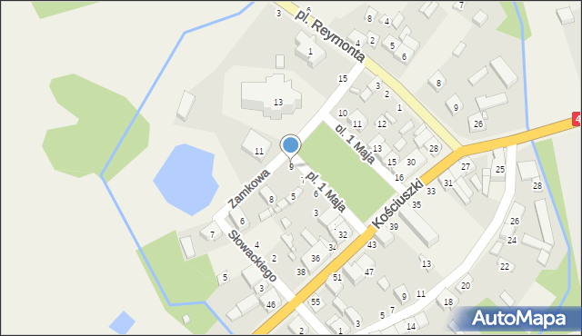 Nowa Brzeźnica, Plac 1 Maja, 9, mapa Nowa Brzeźnica