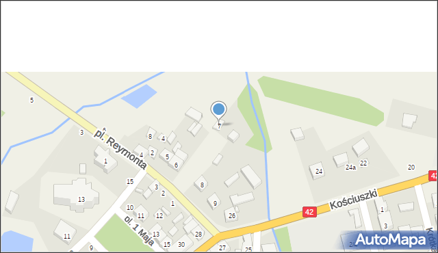 Nowa Brzeźnica, Plac Reymonta Władysława, 7, mapa Nowa Brzeźnica