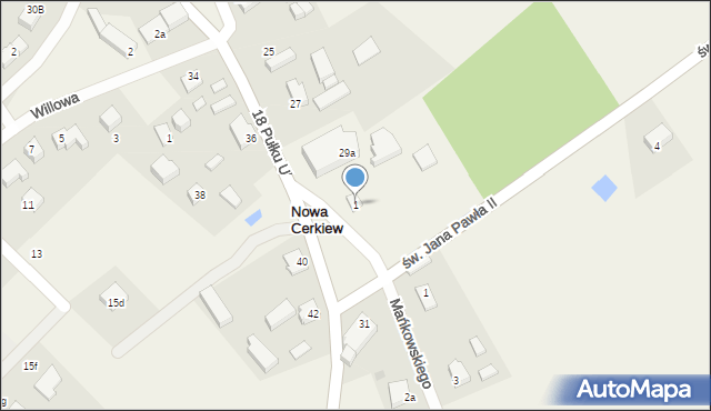 Nowa Cerkiew, Plac Kościelny, 1, mapa Nowa Cerkiew