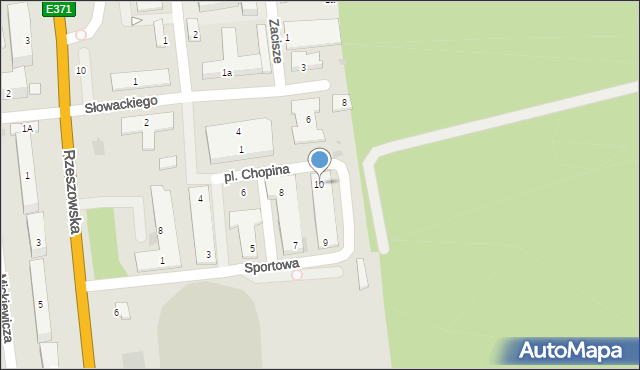 Nowa Dęba, Plac Chopina Fryderyka, 10, mapa Nowa Dęba