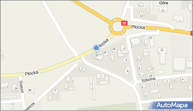 Nowa Góra, Płocka, 14, mapa Nowa Góra