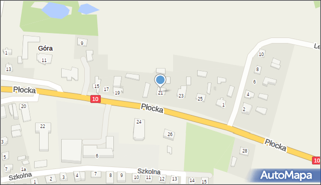 Nowa Góra, Płocka, 21, mapa Nowa Góra