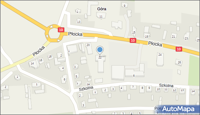 Nowa Góra, Płocka, 22, mapa Nowa Góra