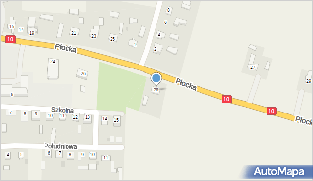 Nowa Góra, Płocka, 28, mapa Nowa Góra