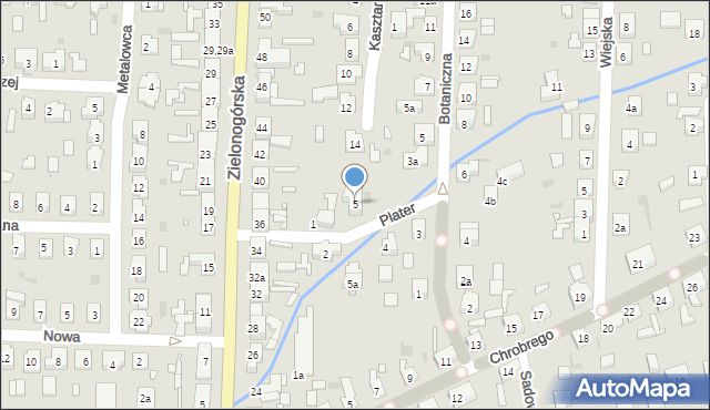 Nowa Sól, Plater Emilii, 5, mapa Nowa Sól
