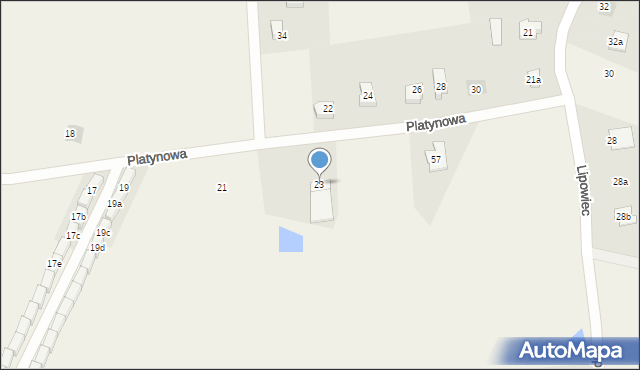 Nowa Wieś Malborska, Platynowa, 23, mapa Nowa Wieś Malborska