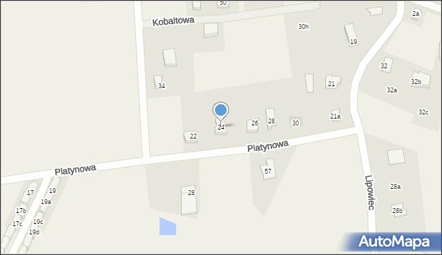 Nowa Wieś Malborska, Platynowa, 24, mapa Nowa Wieś Malborska